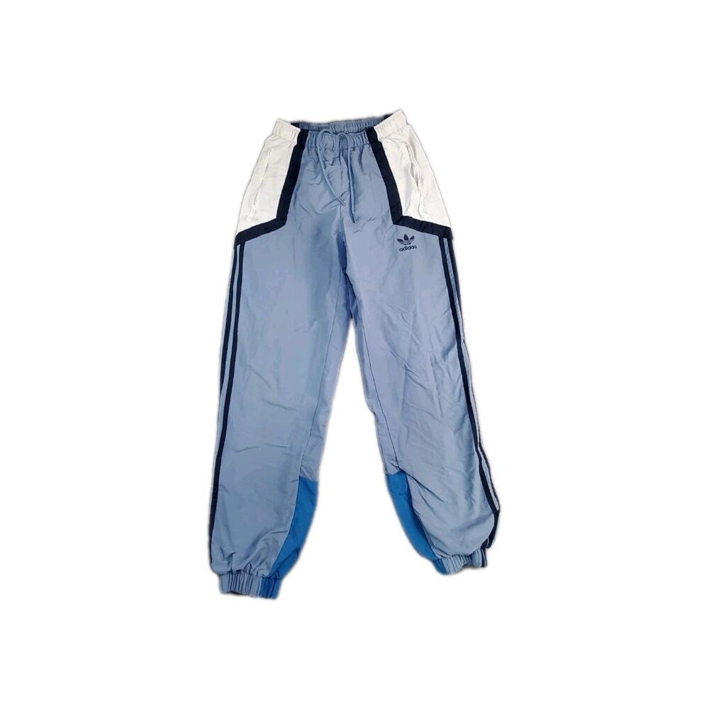 adidas Light Blue, White & Navy Track Joggers